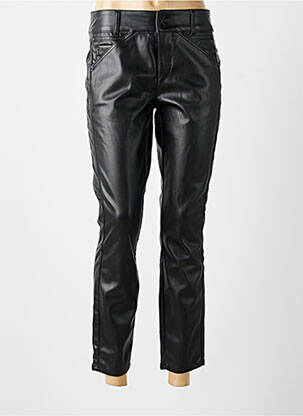 Pantalon 7/8 fermeture zippée sous rabat boutonné taille normale noir STREET ONE femme