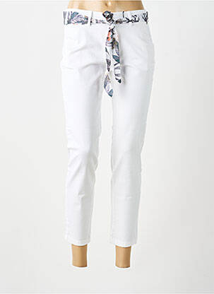 Pantalon 7/8 stretch taille normale blanc FREEMAN T.PORTER femme