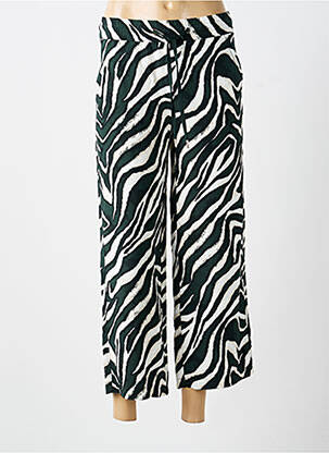 Pantalon 7/8 taille élastique taille normale vert STREET ONE femme