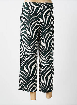 Pantalon 7/8 taille élastique taille normale vert STREET ONE femme