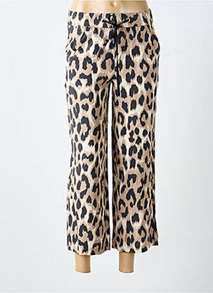 Pantalon 7/8 taille élastique taille normale beige STREET ONE femme