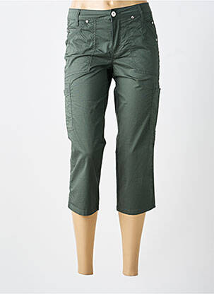 Pantacourt tissage popeline taille normale vert STREET ONE femme