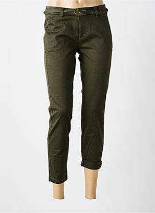 Pantalon 7/8 stretch taille basse vert FREEMAN T.PORTER femme