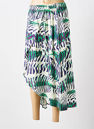 Jupe longue coupe asymétrique vert FREEMAN T.PORTER femme