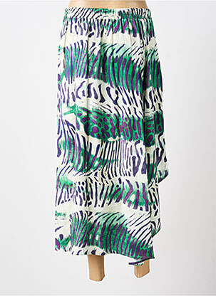 Jupe longue coupe asymétrique vert FREEMAN T.PORTER femme