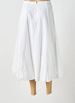 Jupe longue fermeture zippée au dos blanc SURKANA femme