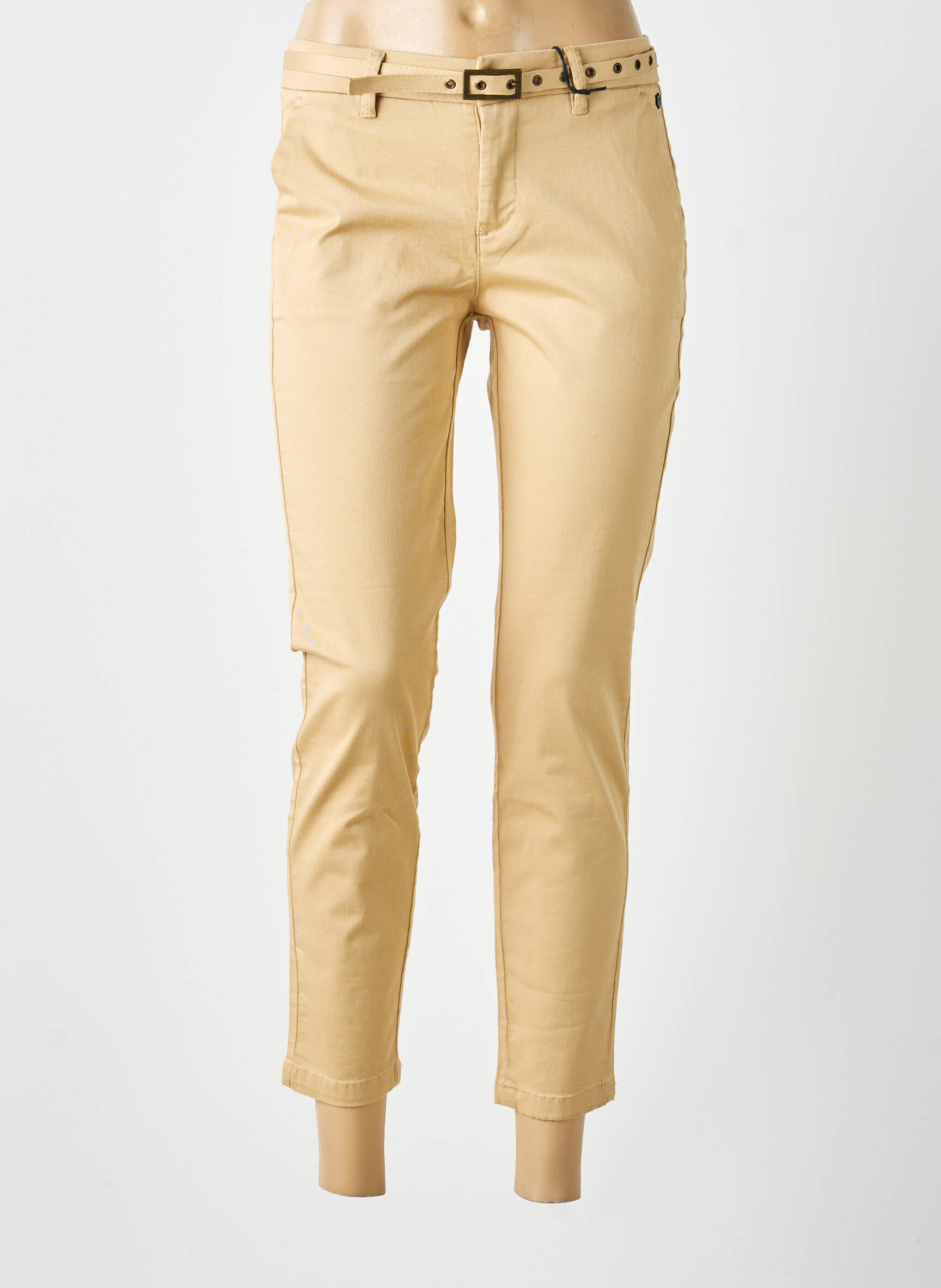 Pantalon 7/8 stretch taille normale beige FREEMAN T.PORTER femme