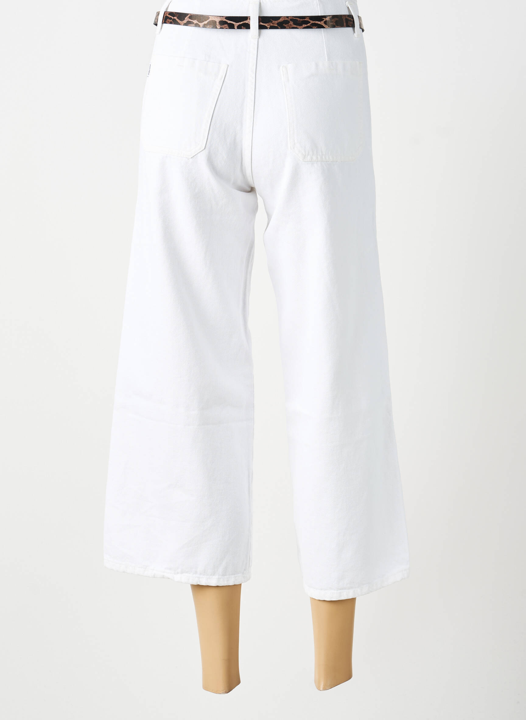 Pantacourt taille haute taille haute blanc TIFFOSI femme