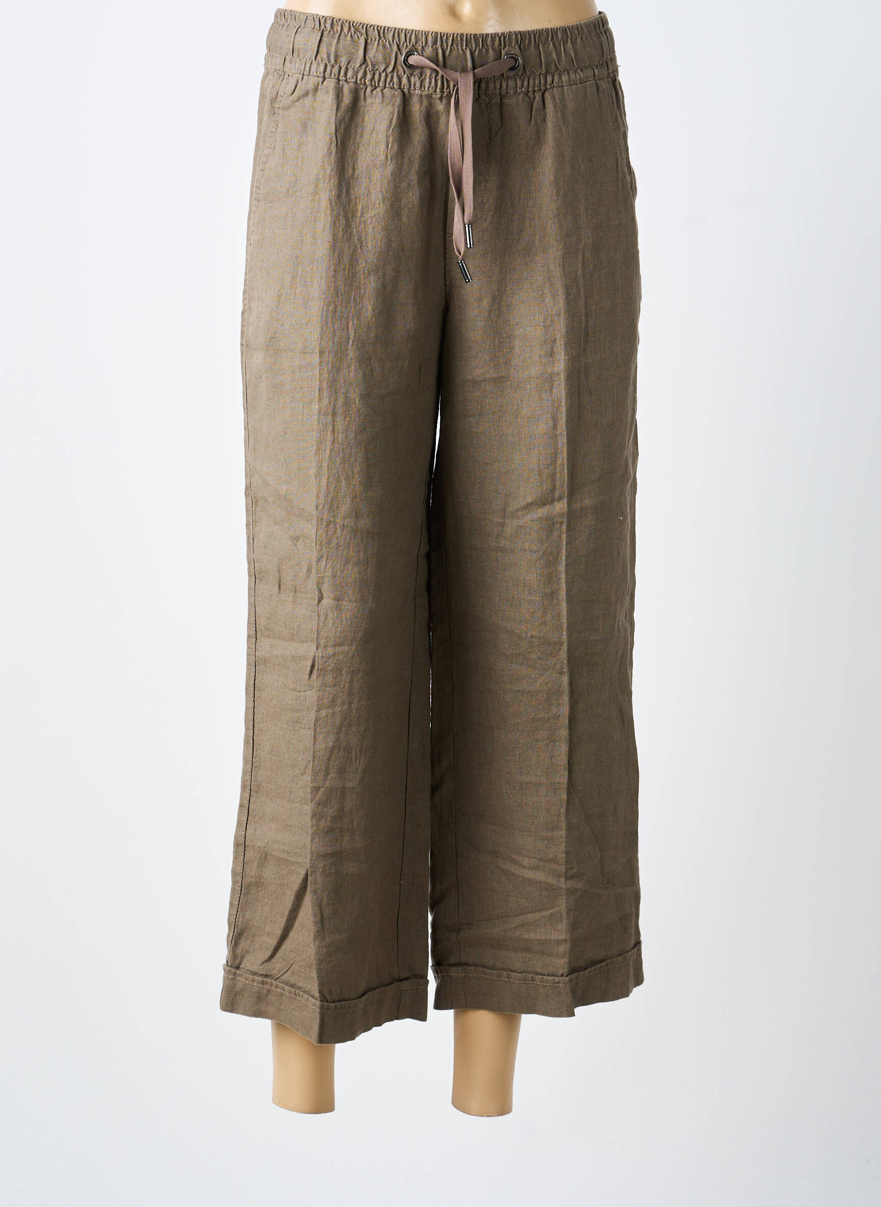 Pantacourt taille élastique taille normale marron STREET ONE femme