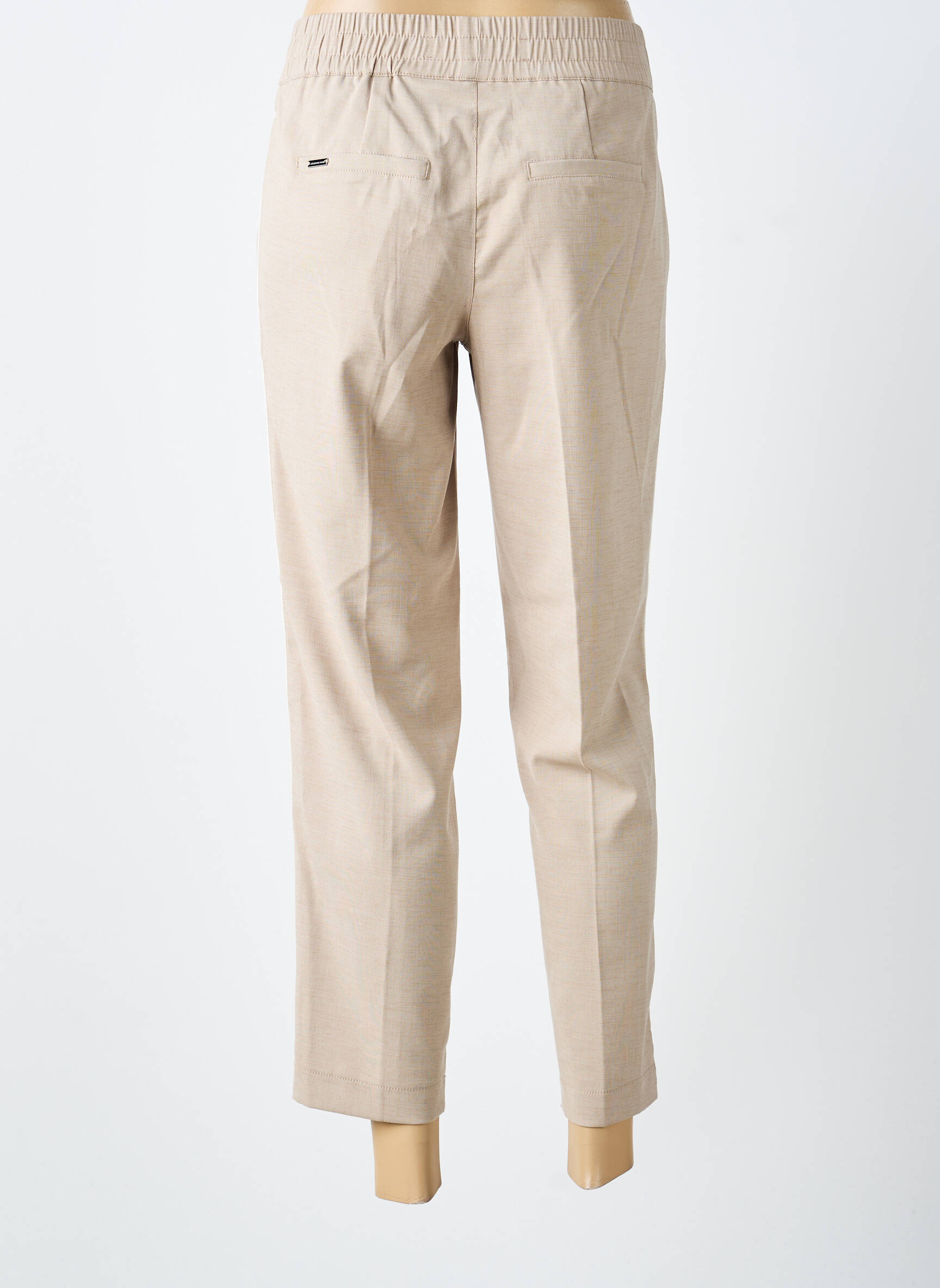 Pantalon 7/8 taille haute taille haute beige STREET ONE femme