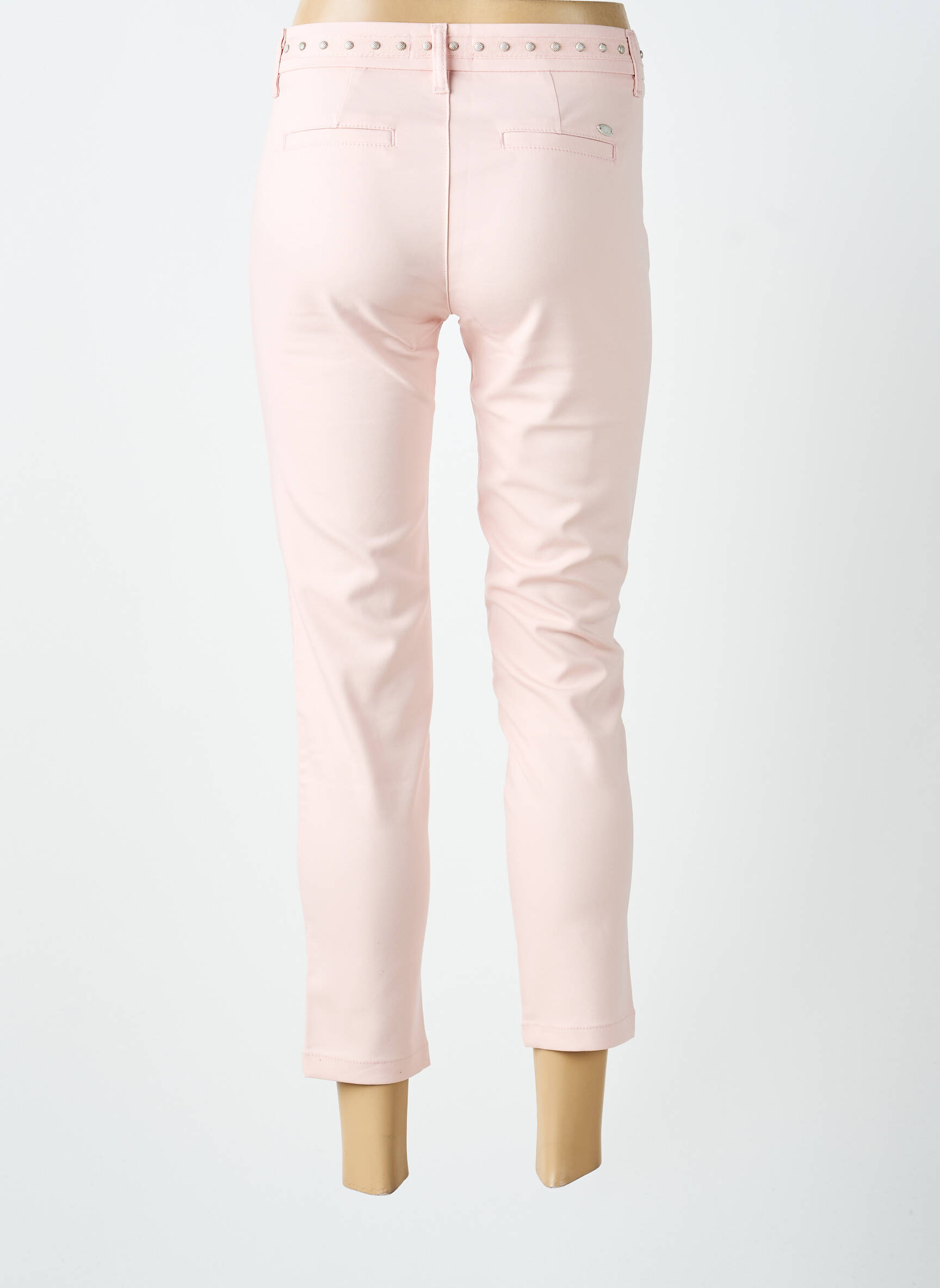 Pantalon 7/8 stretch taille basse rose FREEMAN T.PORTER femme