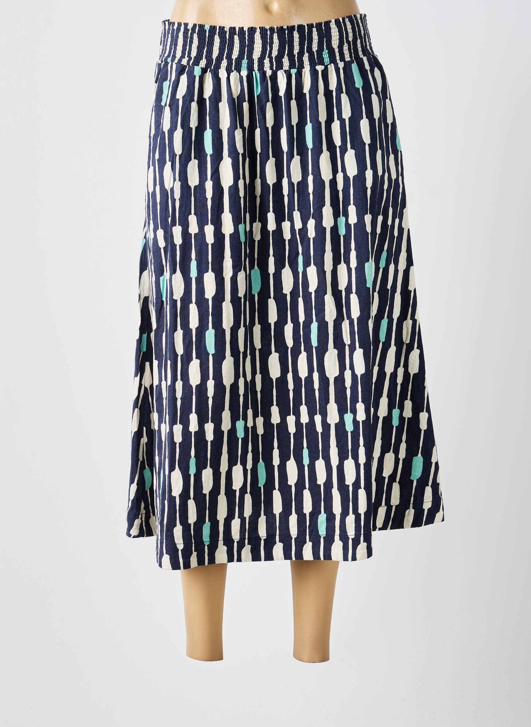 Jupe longue imprimé fantaisie bleu WHITE STUFF femme