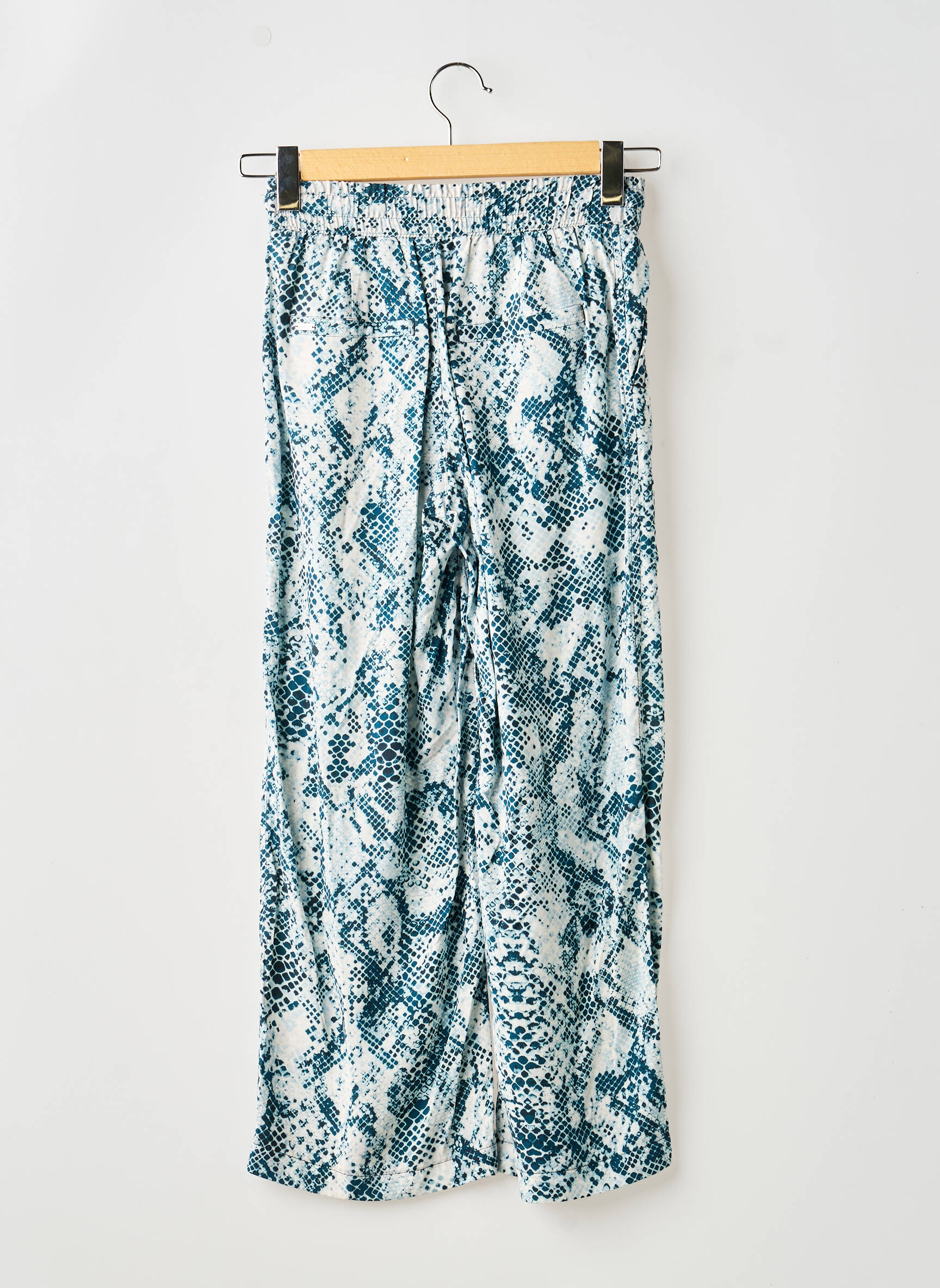 Pantalon droit tissage popeline taille normale vert STREET ONE femme