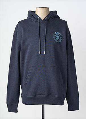 Sweat-shirt à capuche tissage jersey manches longues bleu OXBOW homme