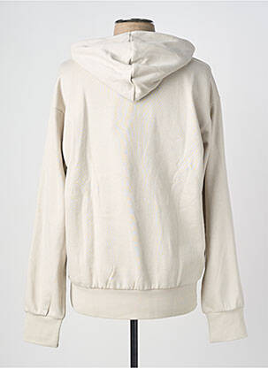 Sweat-shirt à capuche tissage jersey manches longues beige ADIDAS homme