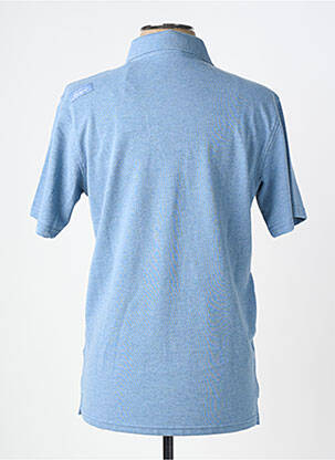Polo tissage chiné manches courtes bleu OXBOW homme