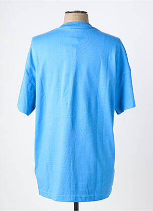 T-shirt broderie manches courtes bleu ADIDAS homme