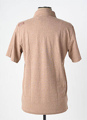 Polo tissage chiné manches courtes marron OXBOW homme