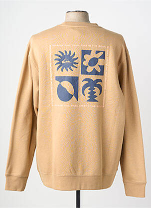 Sweat-shirt stretch manches longues beige QUIKSILVER homme