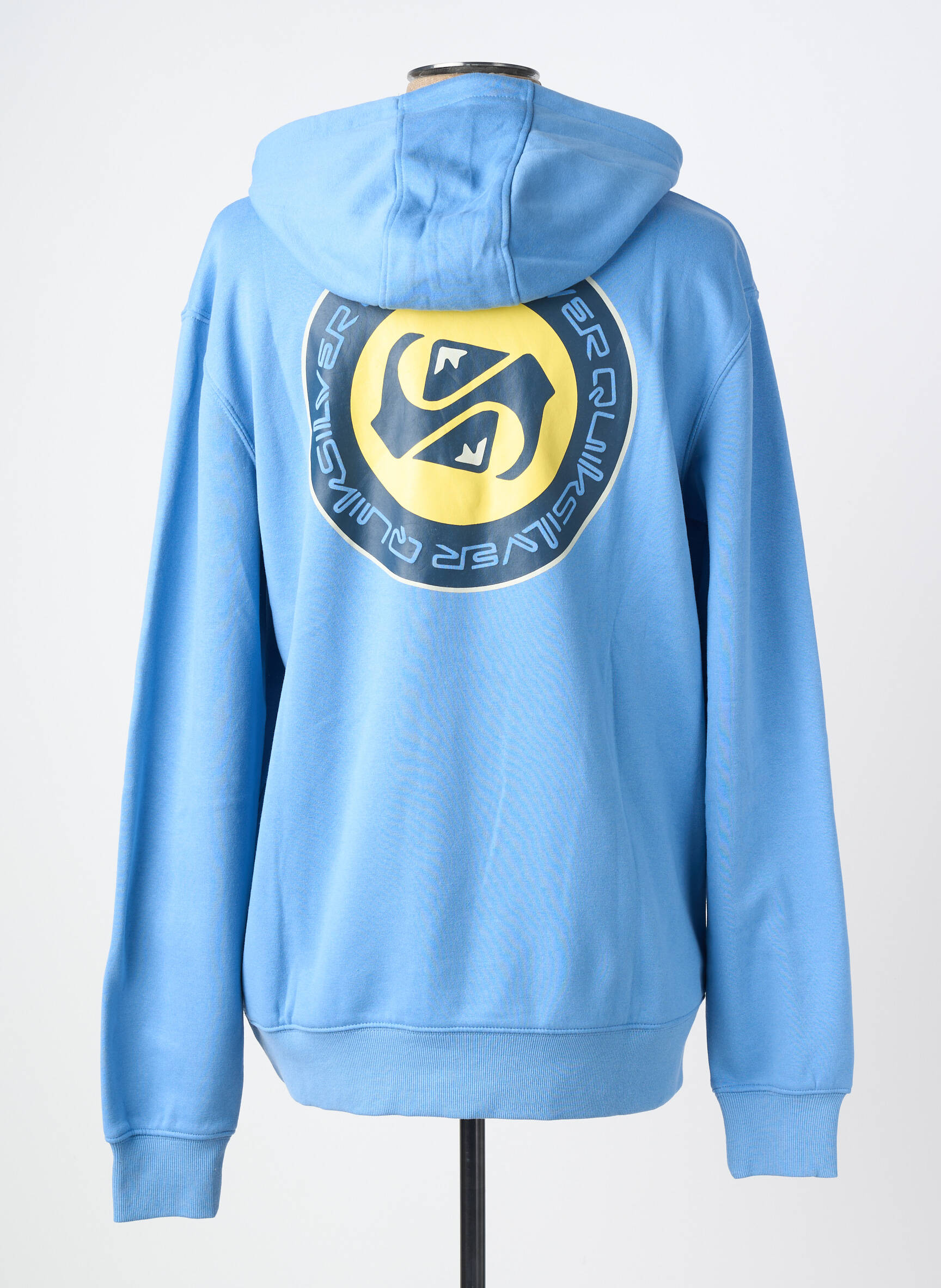 Sweat-shirt à capuche tissage jersey manches longues bleu QUIKSILVER homme
