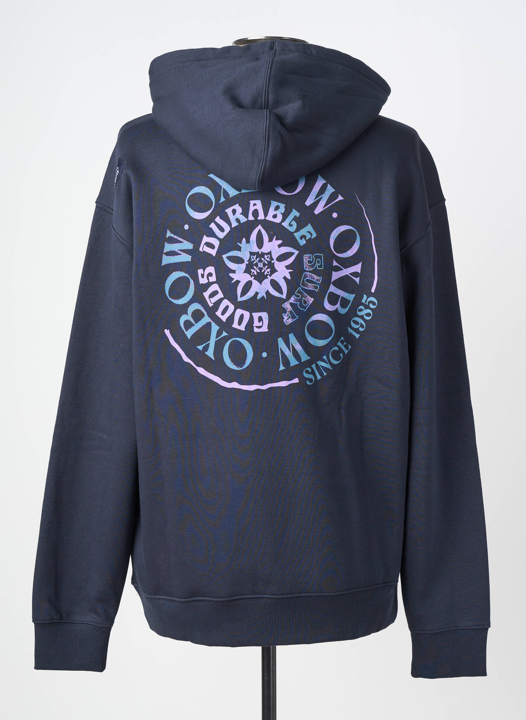 Sweat-shirt à capuche tissage jersey manches longues bleu OXBOW homme