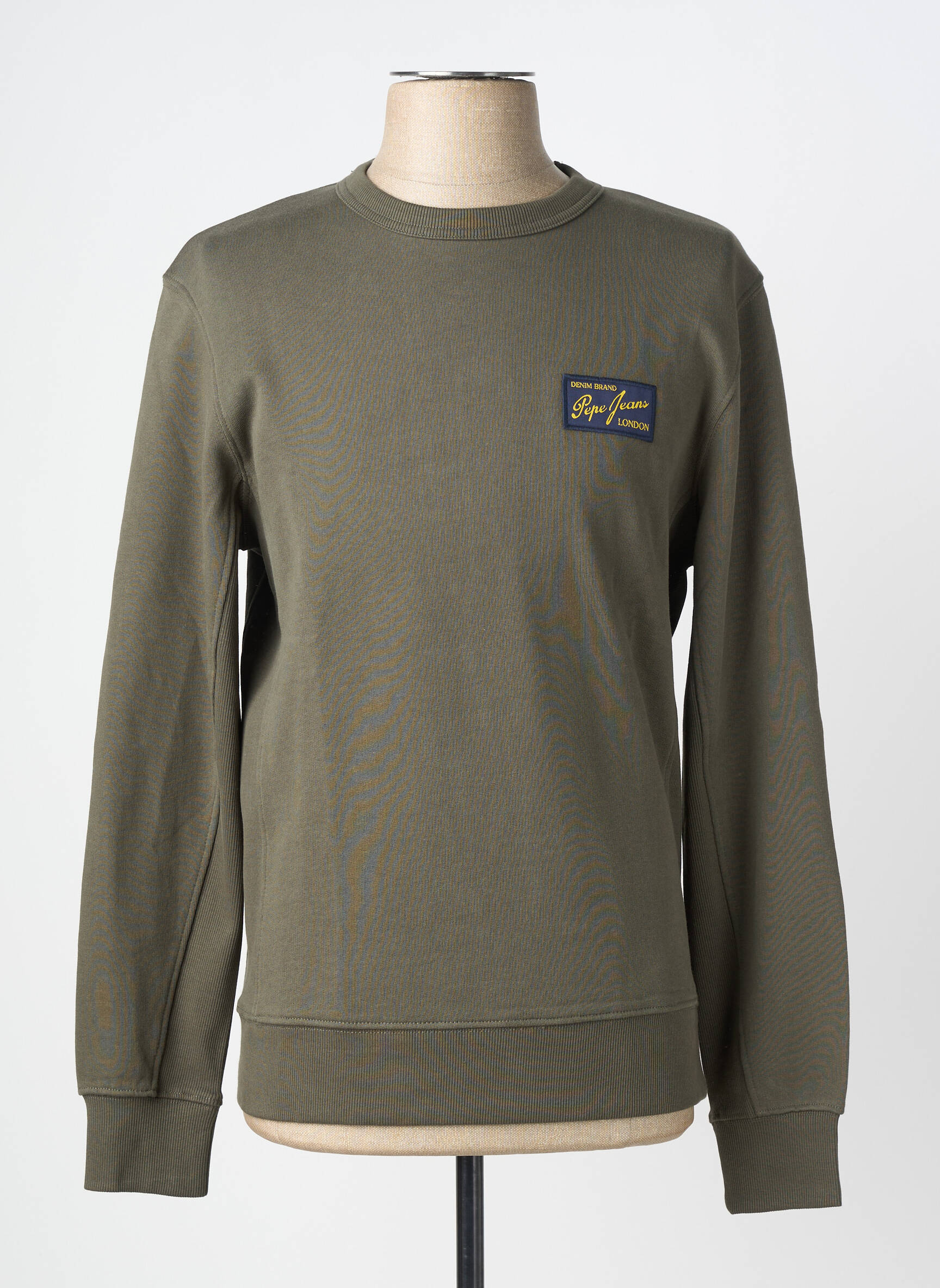 Sweat-shirt stretch manches longues vert PEPE JEANS homme