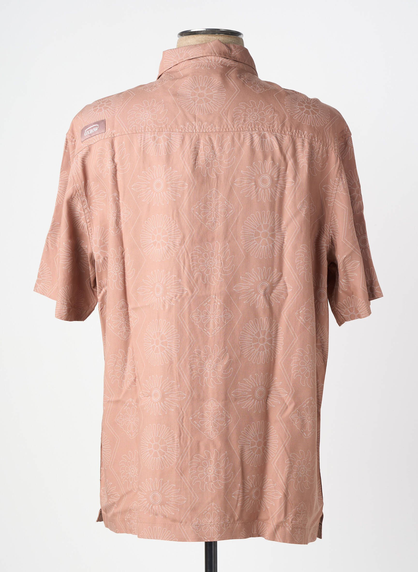 Chemise manches courtes poches rose OXBOW homme