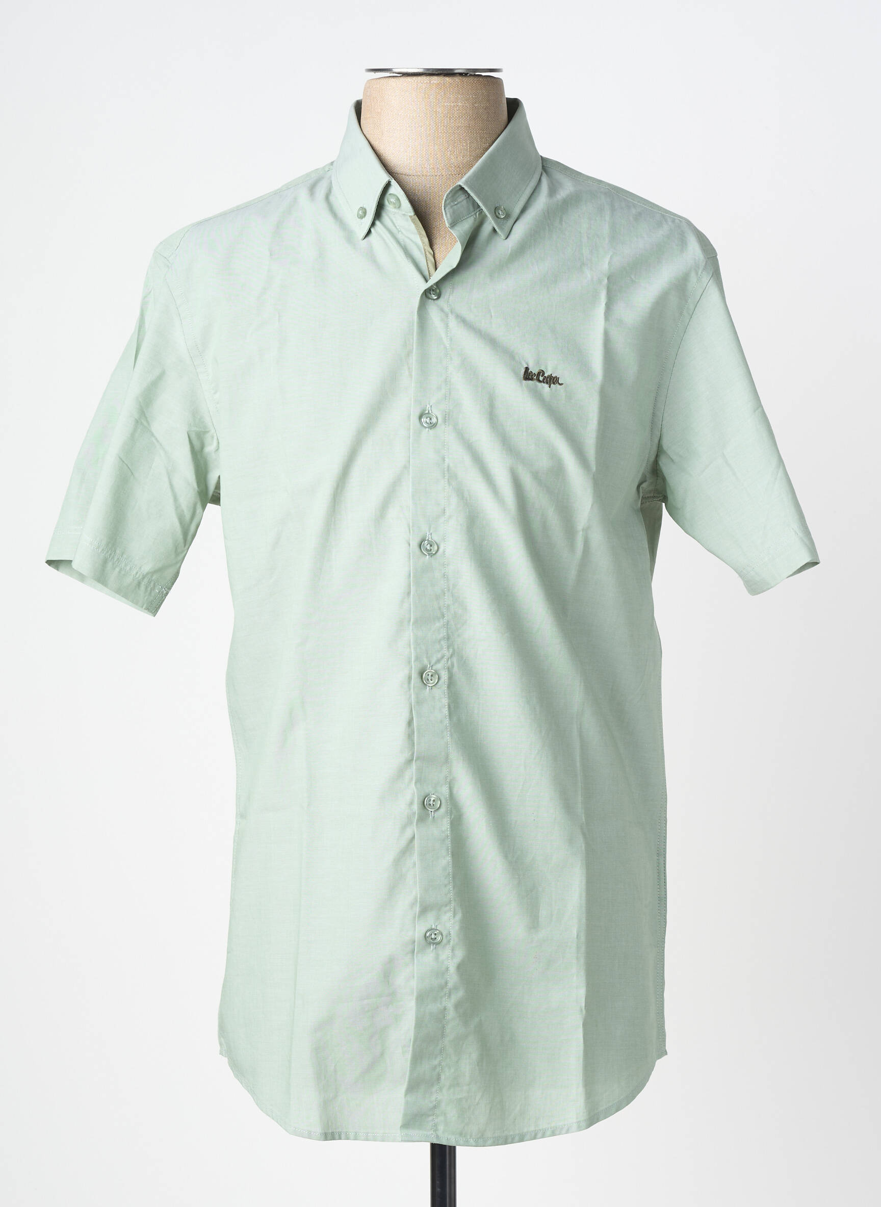 Chemise manches courtes coupe cintrée vert LEE COOPER homme
