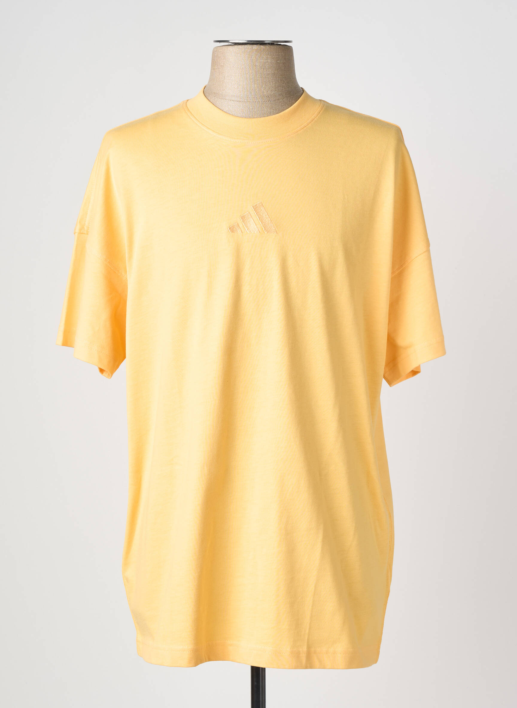 T-shirt broderie manches courtes jaune ADIDAS homme