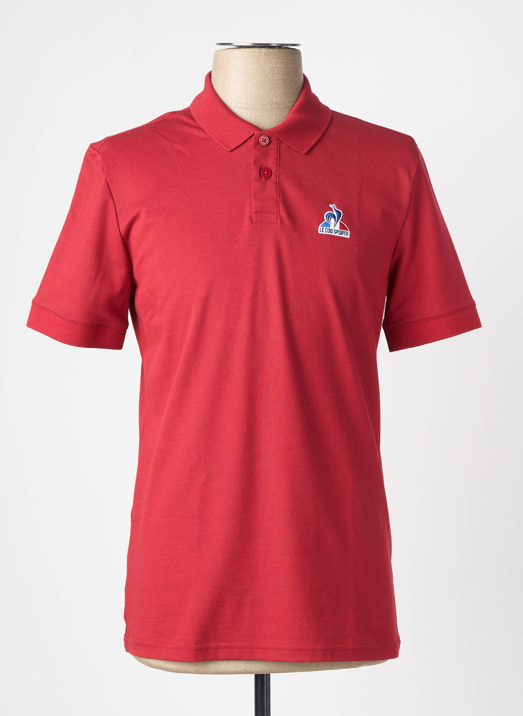 Polo stretch manches courtes rouge LE COQ SPORTIF homme