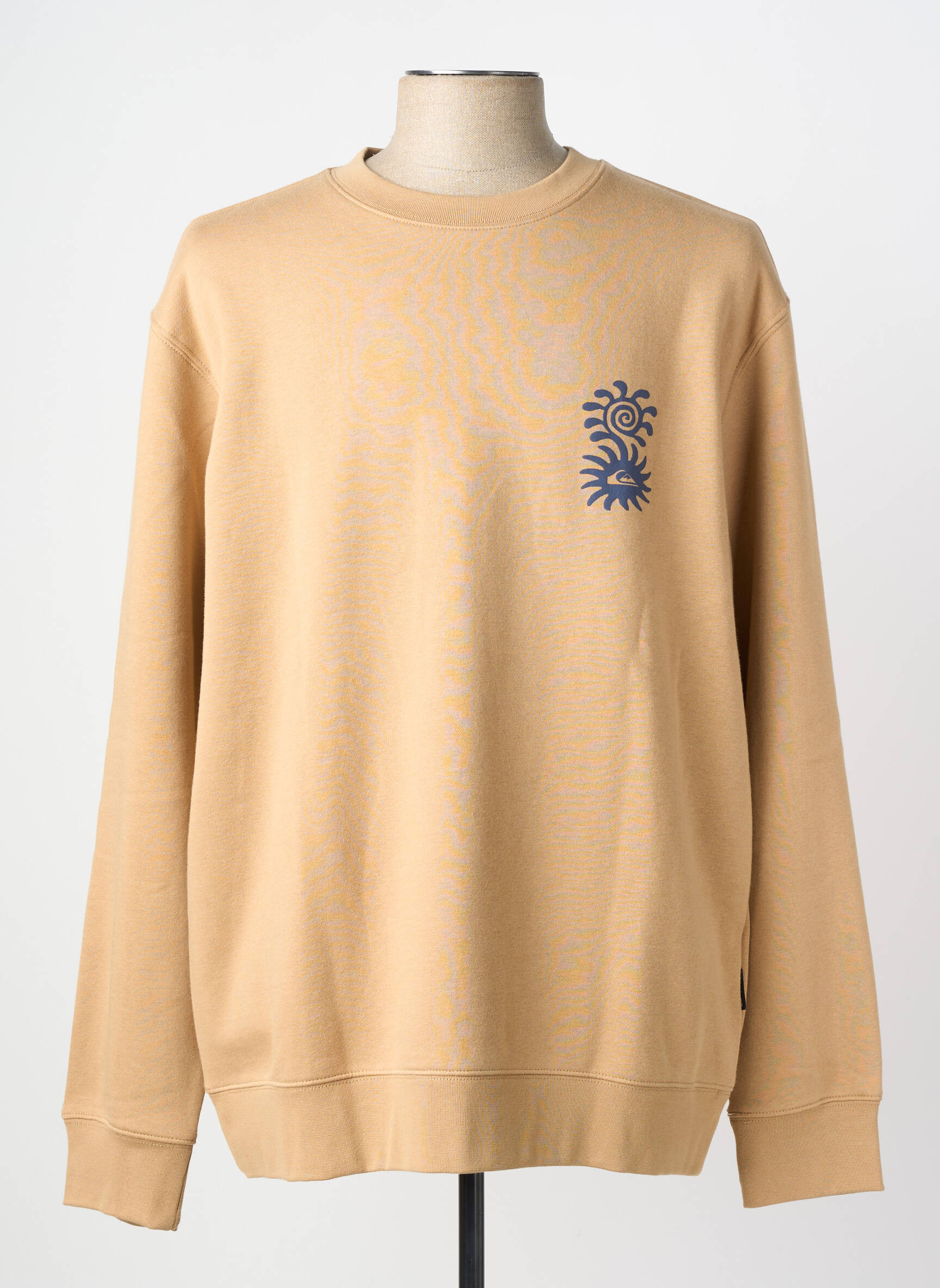 Sweat-shirt stretch manches longues beige QUIKSILVER homme