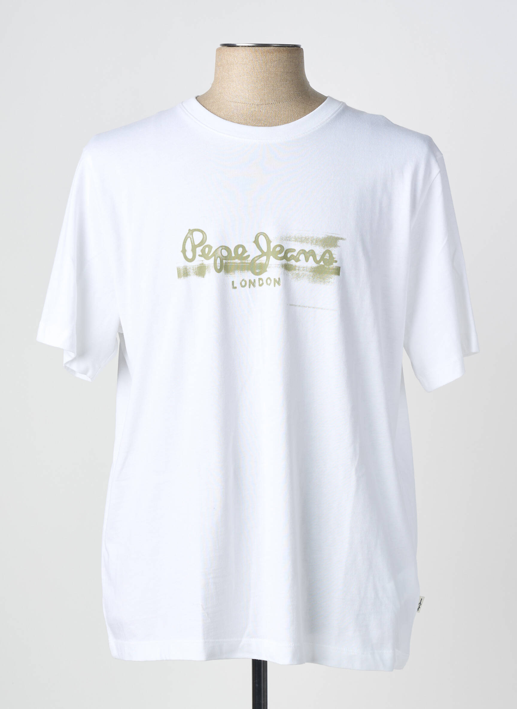 T-shirt stretch manches courtes blanc PEPE JEANS homme
