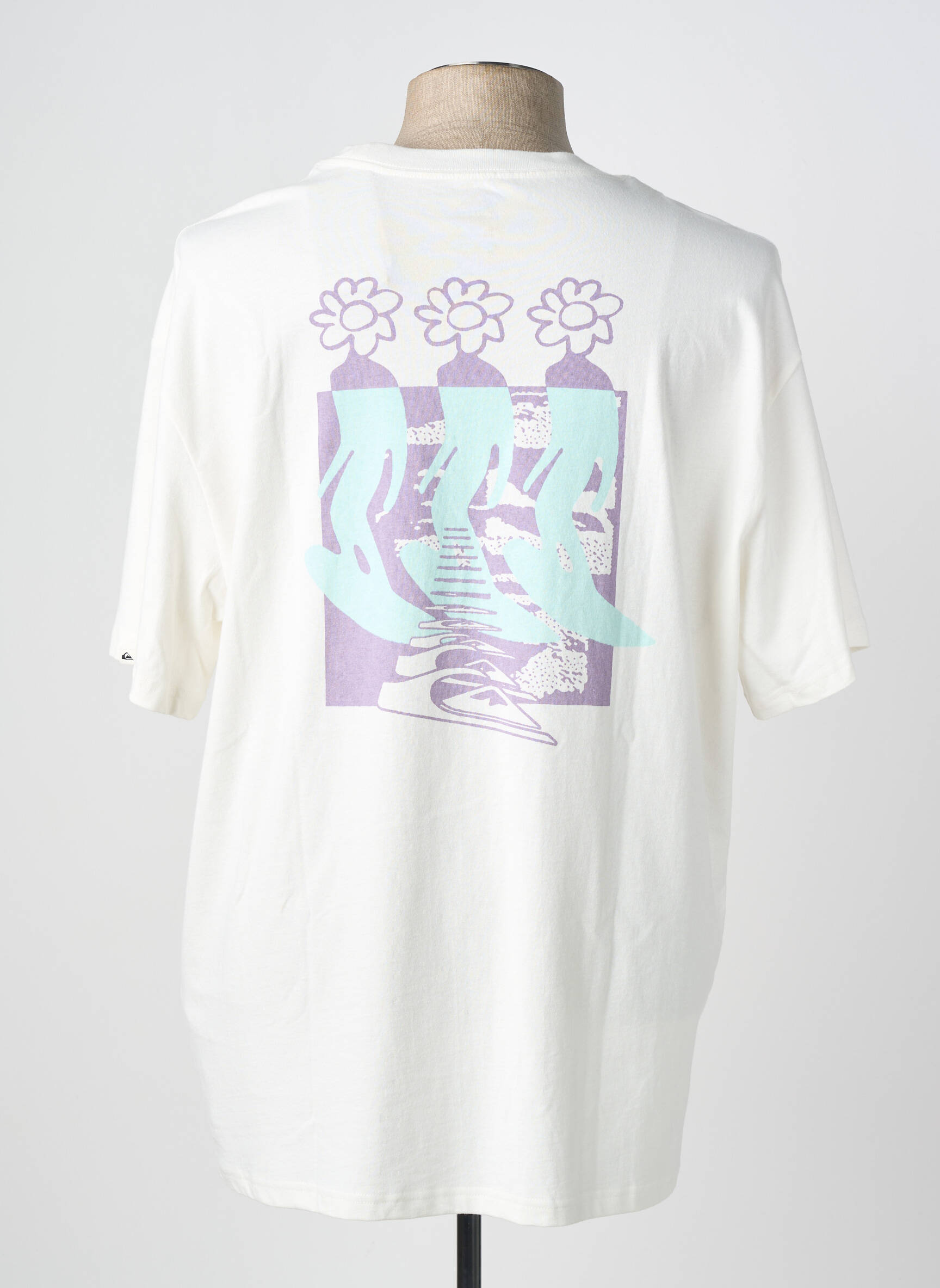 T-shirt bio manches courtes beige QUIKSILVER homme