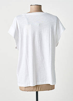 T-shirt sérigraphie avec strass manches courtes blanc PEPE JEANS femme
