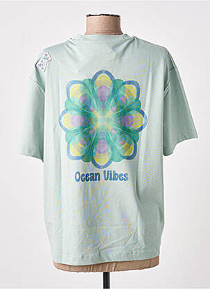 T-shirt sérigraphie floquée manches courtes bleu OXBOW femme