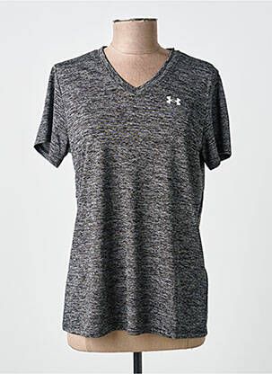 T-shirt col v manches courtes gris UNDER ARMOUR femme