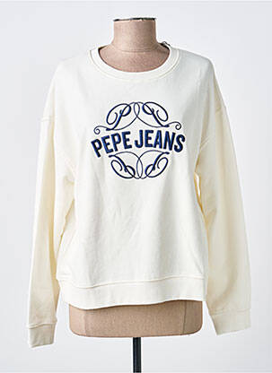Sweat-shirt broderie blanc PEPE JEANS femme