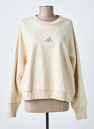 Sweat-shirt manches longues manches longues beige ADIDAS femme