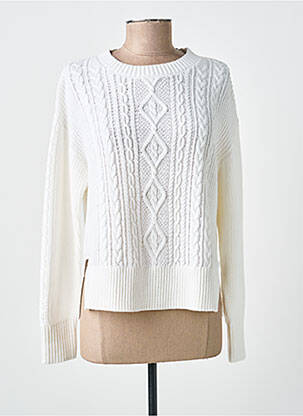 Pull coupe droite manches longues blanc PEPE JEANS femme