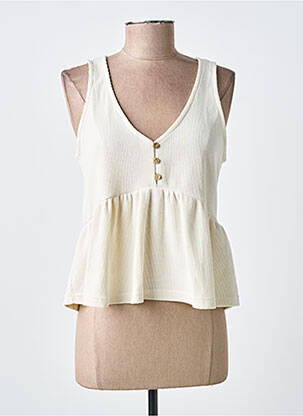 Top stretch sans manche beige ROXY femme