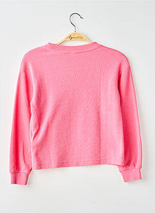 Sweat-shirt sérigraphie floquée manches longues rose ROXY fille