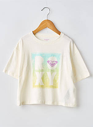 T-shirt coupe droite manches courtes beige ROXY fille