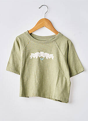 T-shirt coupe droite manches courtes vert ROXY fille