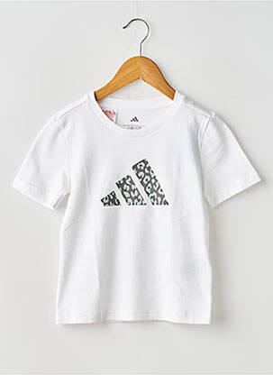 T-shirt coupe droite manches courtes blanc ADIDAS fille