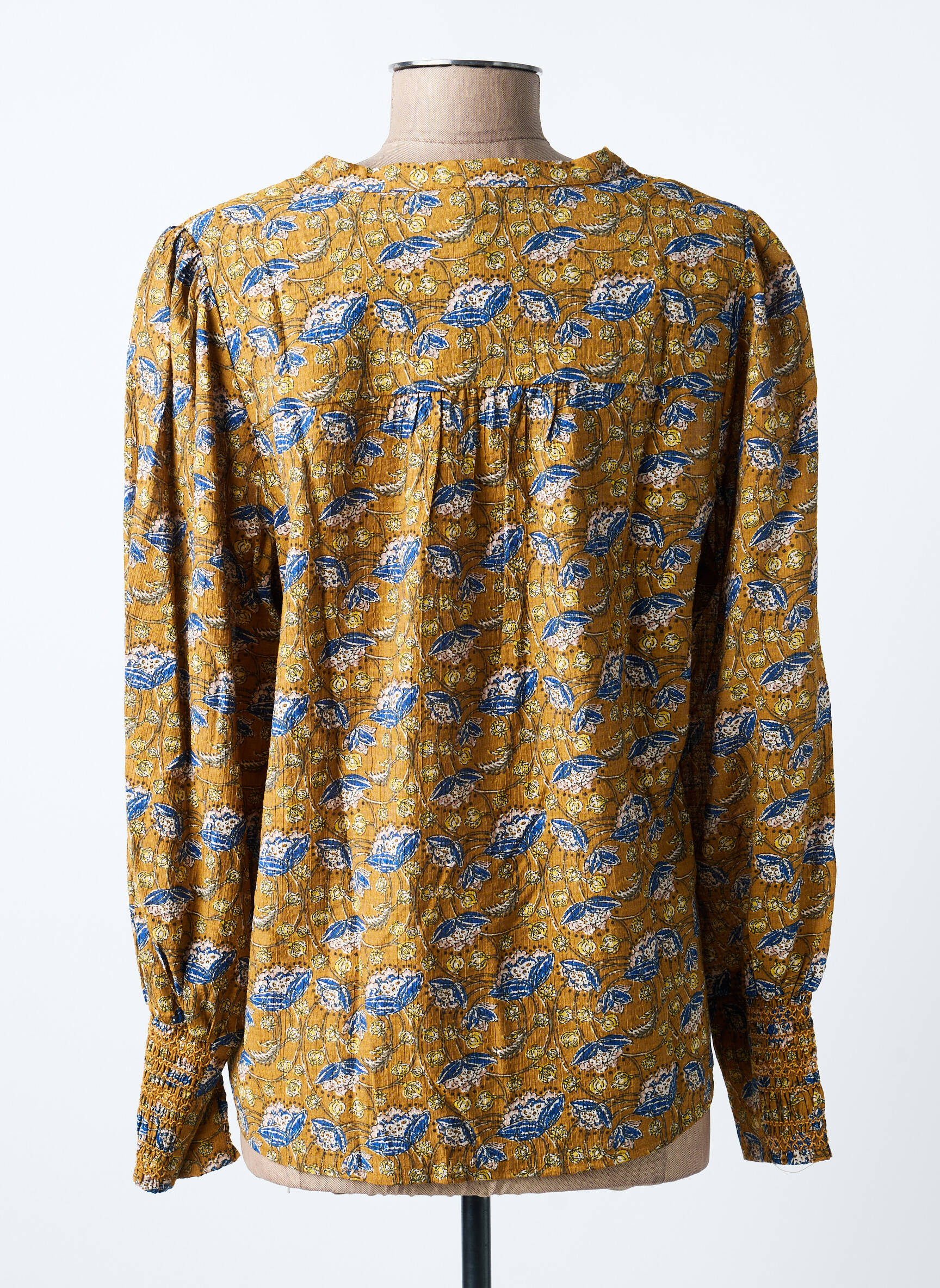 Blouse imprimé fantaisie manches longues marron PEPE JEANS femme