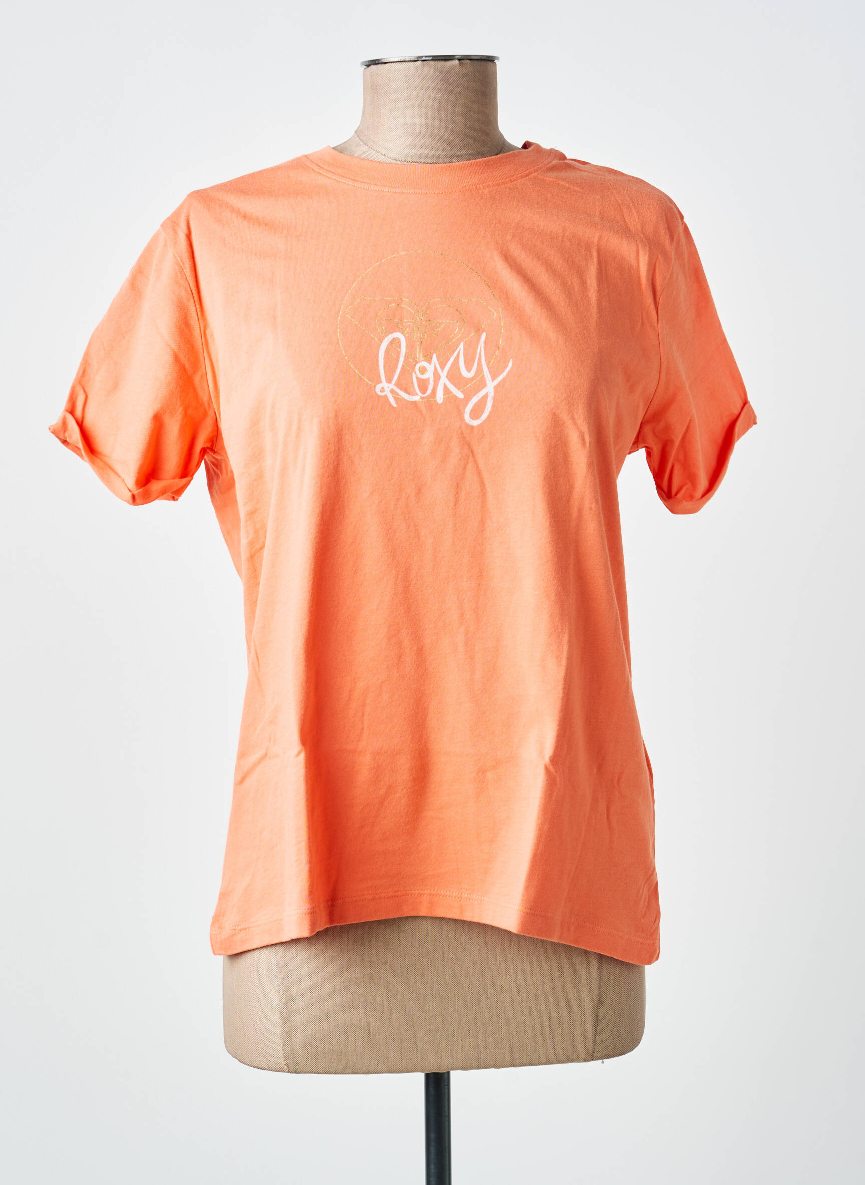 T-shirt coupe droite manches courtes orange ROXY femme