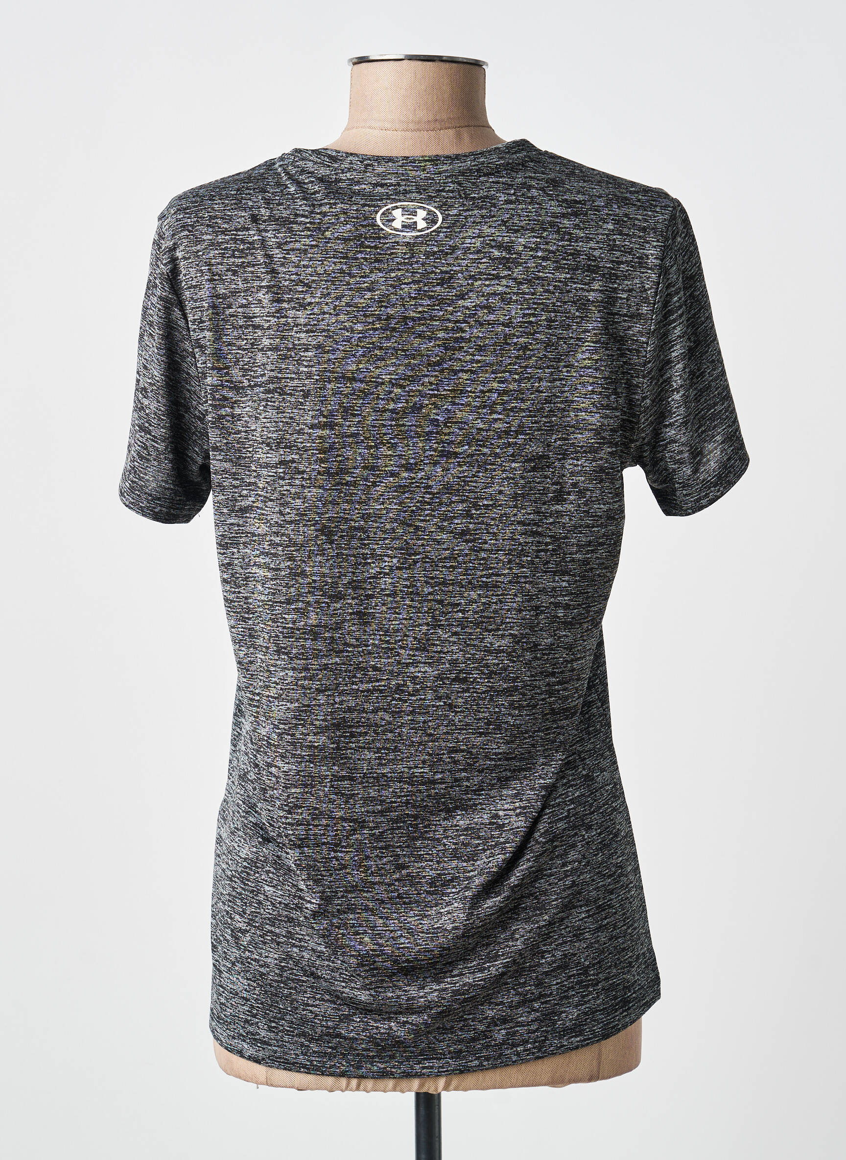 T-shirt col v manches courtes gris UNDER ARMOUR femme