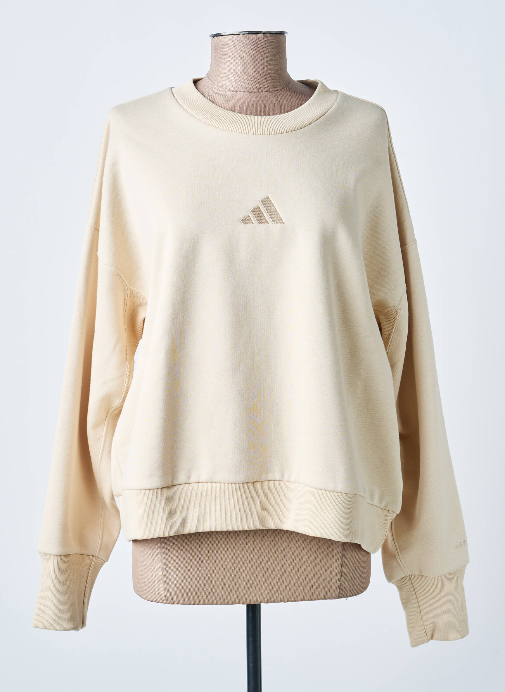 Sweat-shirt manches longues manches longues beige ADIDAS femme