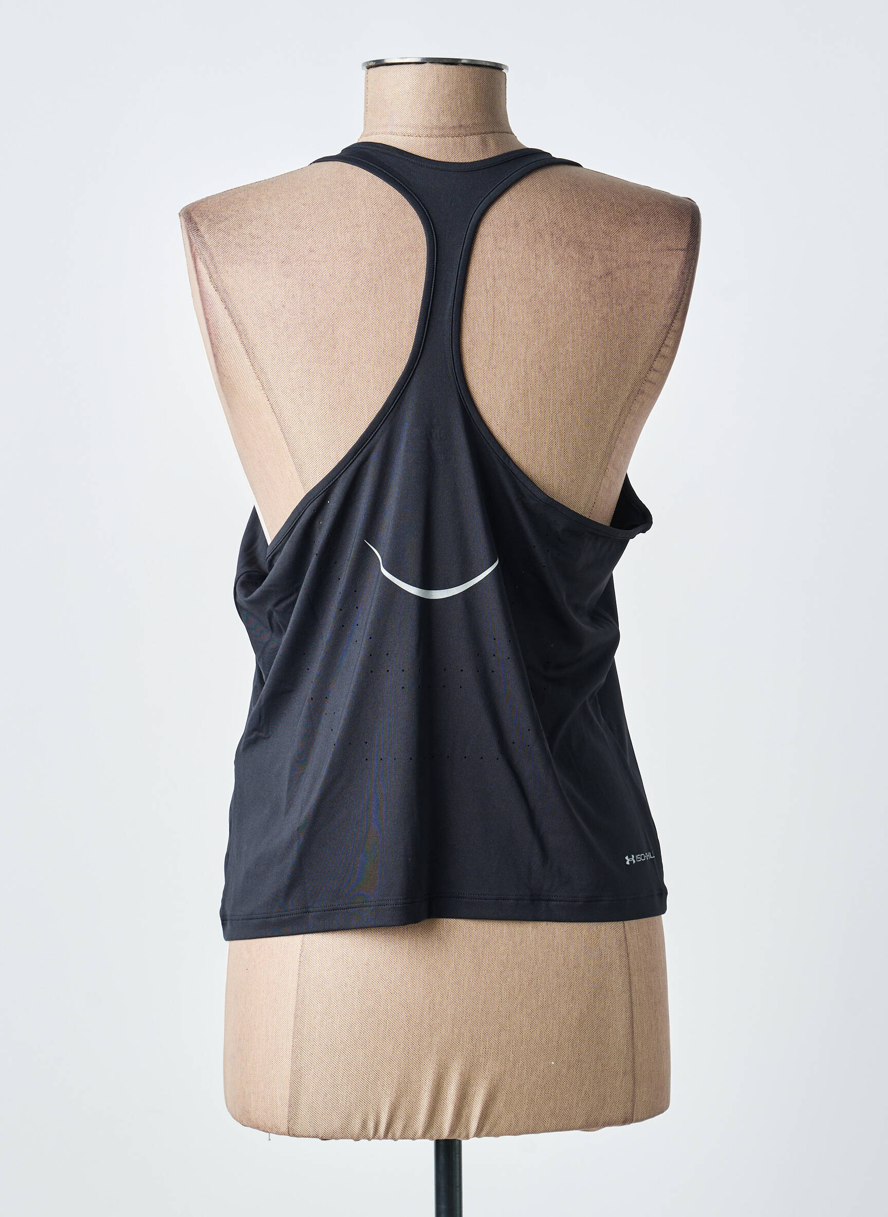 T-shirt stretch fines bretelles noir UNDER ARMOUR femme
