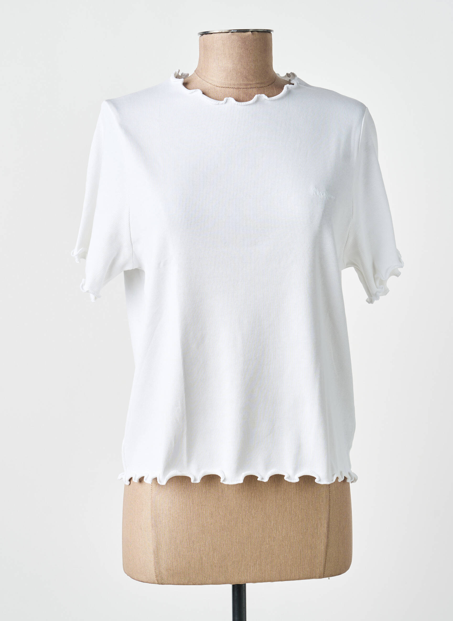 T-shirt stretch manches courtes blanc PEPE JEANS femme